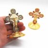 Home Decoration Orthodox Cross Jesus Crucifix Religious Wall Cross Decor Catholic Relic Table Ornament Christmas Gift