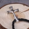 Hot New Style Viking Jewelry Wolf cross Necklaces &Pendants Antique Color Metal Chain Gift For Women And Men