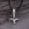 Hot New Style Viking Jewelry Wolf cross Necklaces &Pendants Antique Color Metal Chain Gift For Women And Men