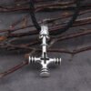 Hot New Style Viking Jewelry Wolf cross Necklaces &Pendants Antique Color Metal Chain Gift For Women And Men