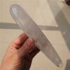 Natural clear white quartz crystal wand healing crystal large long gemstone yoni massage wand