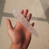 Natural clear white quartz crystal wand healing crystal large long gemstone yoni massage wand