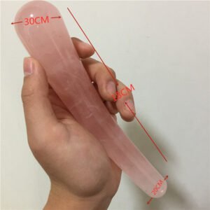 Hot sale 100% natural pink rose quartz crystal wand healing crystal gemstone yoni massage stick as gift for women