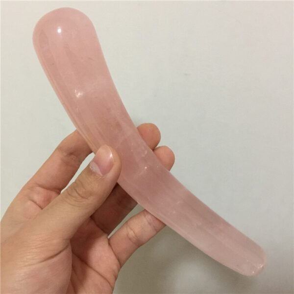 Hot sale 100% natural pink rose quartz crystal wand healing crystal gemstone yoni massage stick as gift for women