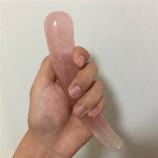 Hot sale 100% natural pink rose quartz crystal wand healing crystal gemstone yoni massage stick as gift for women
