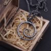 Iron Color Celtic Knot Pendant necklace with stainless steel Necklace add wooden box as christmas