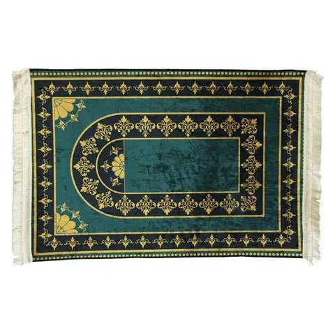 Islamic Prayer Mat Velvet Muslim Rug Worship Blanket Flool Carpet Washable Home Decor Church Utensils