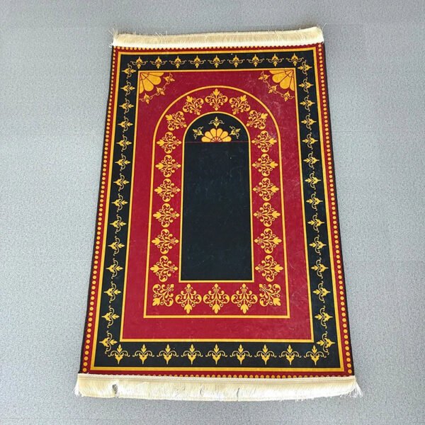 Islamic Prayer Mat Velvet Muslim Rug Worship Blanket Flool Carpet Washable Home Decor Church Utensils