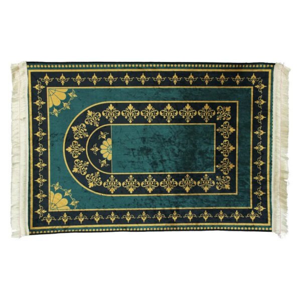 Islamic Prayer Mat Velvet Muslim Rug Worship Blanket Flool Carpet Washable Home Decor Church Utensils