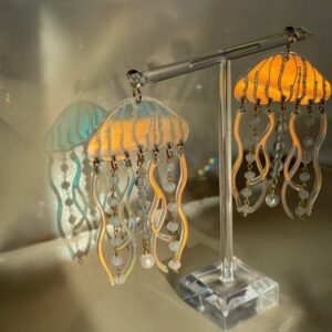 Jellyfish-Acrylic-Iridescent-Drop-Earrings-Sea-Jelly-Dangle-Nautical-Earrings Jellyfish Acrylic Iridescent Drop Earrings | Sea Jelly Dangle Nautical Earrings