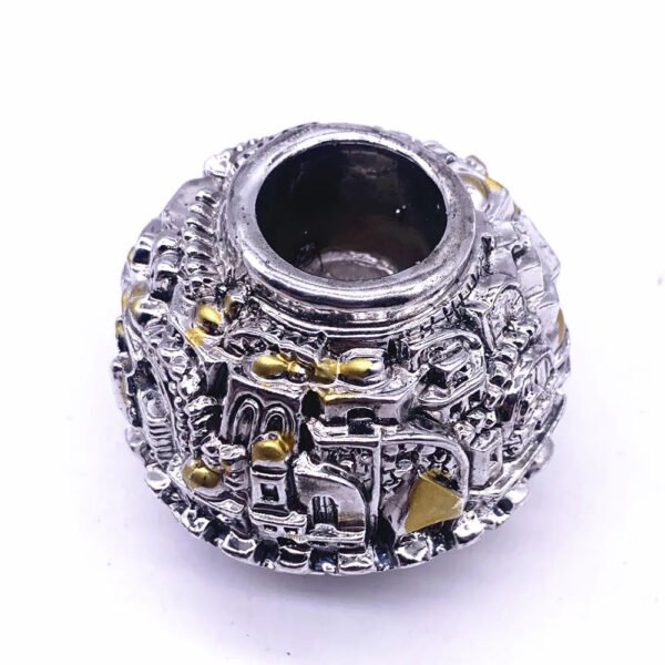 Jerusalem Candlestick Home Decoration Chanukah Decor Candle Holder Menorah Resin  Gift