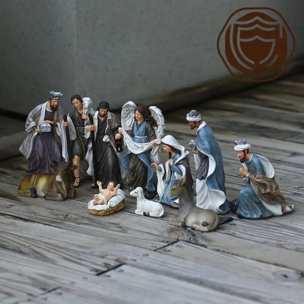 Jesus Birth Manger Christmas Nativity Set Figures Scene Church Souvenirs Religious Home Decoration Crats