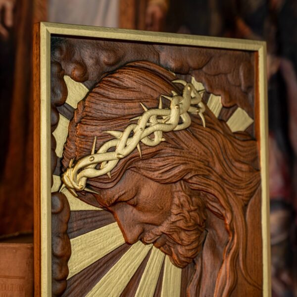 Jesus Christ Wood Carved Plaque Catholic Religious Figure Crucifix Christian Home Wall Decor Art Jesus Cross Wall