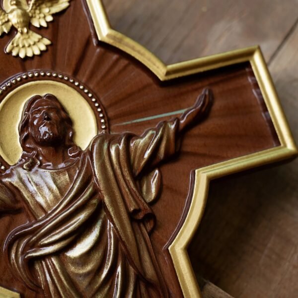 Jesus Christ Wooden Cross, Jesus Statue, Wall Decor, Catholic Cross, Solid Wood Carving, Catholic Religious Figure, Easter Gift