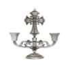 Jesus Cross Candle Holder Retro Religious Christ Metal Candlestick Ornament Home Decor Church Utensils