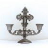 Jesus Cross Candle Holder Retro Religious Christ Metal Candlestick Ornament Home Decor Church Utensils