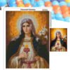 Jesus Cross Diamond 5D Diy Paiting Religious Figures Picture Embroidery Mosaic Virgen Maria Home Decor Church Utensils Catholic