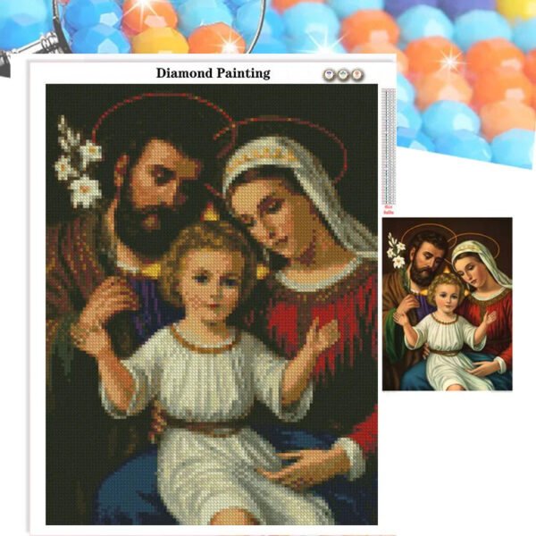 Jesus Cross Diamond 5D Diy Paiting Religious Figures Picture Embroidery Mosaic Virgen Maria Home Decor Church Utensils Catholic