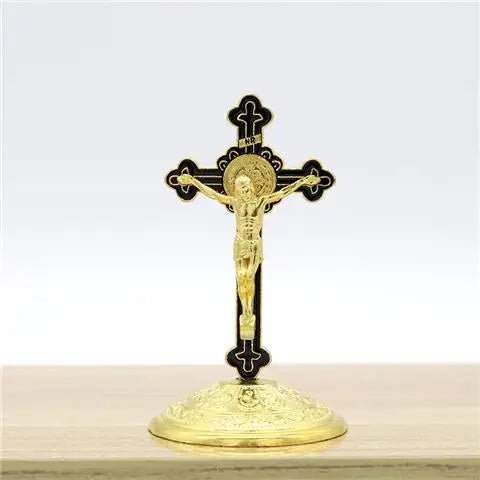 Jesus Cross Home Decor Catholic Priest Car Christ Church Utensils Orthodox Icon Metal Christmas Crucifixo Religious Gift
