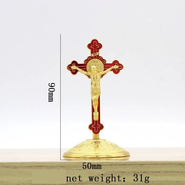 Jesus Cross Home Decor Catholic Priest Car Christ Church Utensils Orthodox Icon Metal Christmas Crucifixo Religious Gift