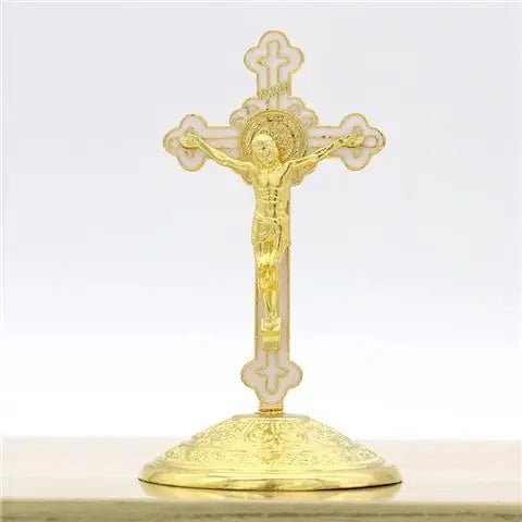 Jesus Cross Home Decor Catholic Priest Car Christ Church Utensils Orthodox Icon Metal Christmas Crucifixo Religious Gift