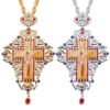 Jesus Cross Necklace Orthodox Priest Crystal Church Gift Virgin Mary Catholic Utensils Religious Prayer
