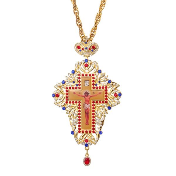 Jesus Cross Necklace Orthodox Priest Crystal Church Gift Virgin Mary Catholic Utensils Religious Prayer
