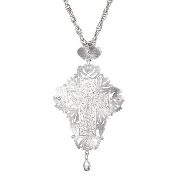 Jesus Cross Necklace Orthodox Priest Crystal Church Gift Virgin Mary Catholic Utensils Religious Prayer