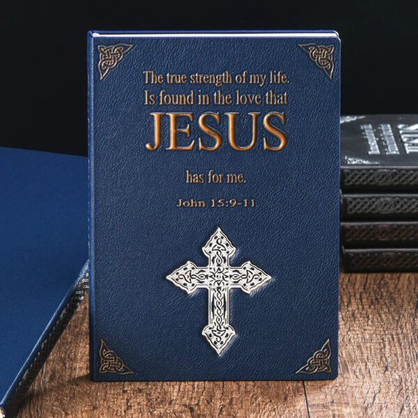 Jesus Cross Notebook Board Sticker Hardcover Catholic Gift Christian Religious Christmas Church Crucifix
