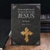 Jesus Cross Notebook Board Sticker Hardcover Catholic Gift Christian Religious Christmas Church Crucifix