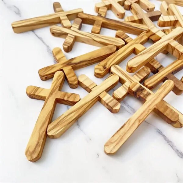 Jesus Cross Olive Wood Caring Holy Land Religious Pocket Christ Religious Gift