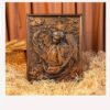 Jesus Cross Relic Archangel Relief Beech Wood Carving Home Decoration Religious Figures Church Souvenirs