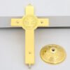 Jesus Cross Saint Benedict Golden Color Priest Catholic Church Utensils Christ Car Home Decor Religious Orthodox Decoration