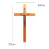 Jesus Cross Wall Decoration Orthodox Wooden Christ Zinc Catholic Church Utensils Religious Prayer 25cm
