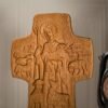 Jesus Good Shepherd Cross Shepherd's Image Christian Statue Ornament Religious Art Gospel Catholic Gift for Priest Wood Carved