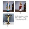 Jesus Heart Crucifixion Resin Home Decoration Handicraft Catholic Church Utensils Virgin Mary Religious Figure Statue Christian