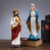Jesus Heart Crucifixion Resin Home Decoration Handicraft Catholic Church Utensils Virgin Mary Religious Figure Statue Christian