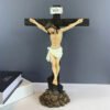 Jesus Heart Crucifixion Resin Home Decoration Handicraft Catholic Church Utensils Virgin Mary Religious Figure Statue Christian