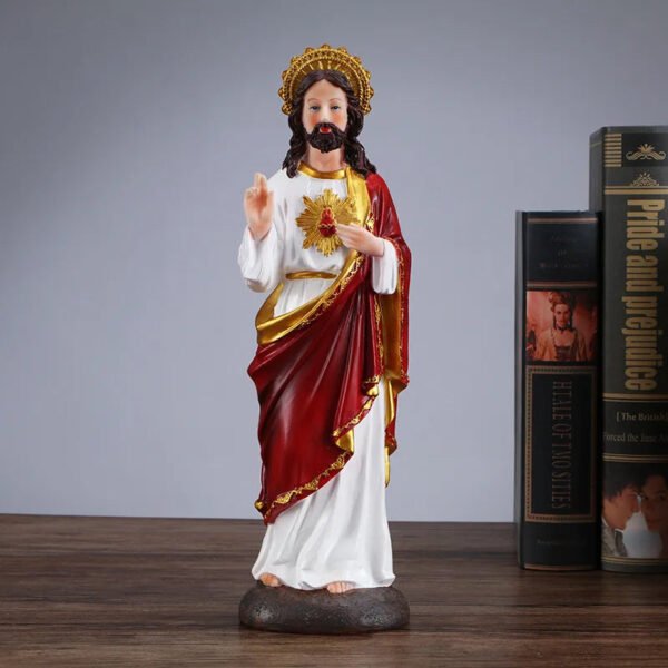 Jesus Heart Crucifixion Resin Home Decoration Handicraft Catholic Church Utensils Virgin Mary Religious Figure Statue Christian