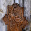 Jesus Shepherd Icon Sculpture Plaque Catholic Saints Image Faith Christian Home Wall Decor Wood Carving Gift