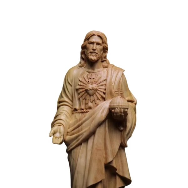 Jesus Statue Boxwood Carving Crafts Ornaments Home Decoration Catholic Orthodox Icons Christ Decor Church Utensils