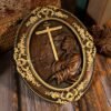 Jesus mountain garden prayer wooden plaque, catholic home prayer decoration, christian wall art, religious wooden icon