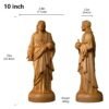 Jesus statue, Sacred Heart prayer, boxwood wood carving, religious catholic saint image, Christian altar decoration, sculpture