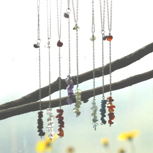 Jewelry Raw Crystal Pendant Agate Aquamarine Green Aventurine Necklace Amethyst Pink Crystal Necklace Natural Crystal Gift