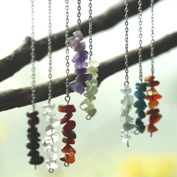 Jewelry Raw Crystal Pendant Agate Aquamarine Green Aventurine Necklace Amethyst Pink Crystal Necklace Natural Crystal Gift