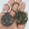 Viking Magic~Key Ring Wolf Animal viking amulet Jewelry Keyring tree of life Pendant Keychain GIft Men