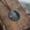 La Luna Necklace In Dark Patina. A Bohemian Crescent Moon Face and Star Constellation Statement Necklace