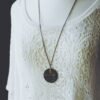 La Luna Necklace In Dark Patina. A Bohemian Crescent Moon Face and Star Constellation Statement Necklace