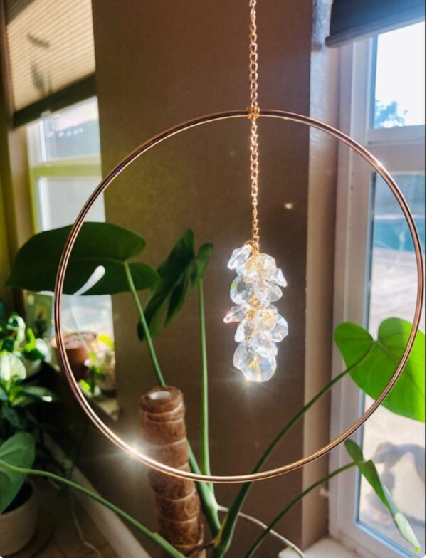 Large Tear Drop Light Catcher Sun Catcher Personalized Gifts, Ornaments Gratitude Gift Care Package Boho