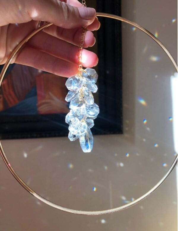 Large Tear Drop Light Catcher Sun Catcher Personalized Gifts, Ornaments Gratitude Gift Care Package Boho